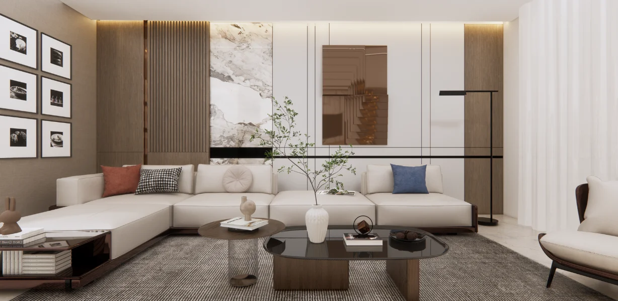 Living Room Interiors at Urban Trilla Apartments