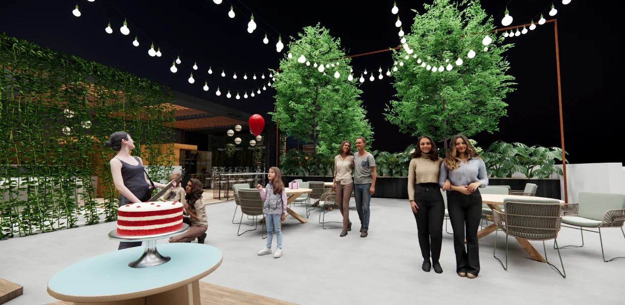 Clubhouse Terrace at Urban Trilla Apartments 